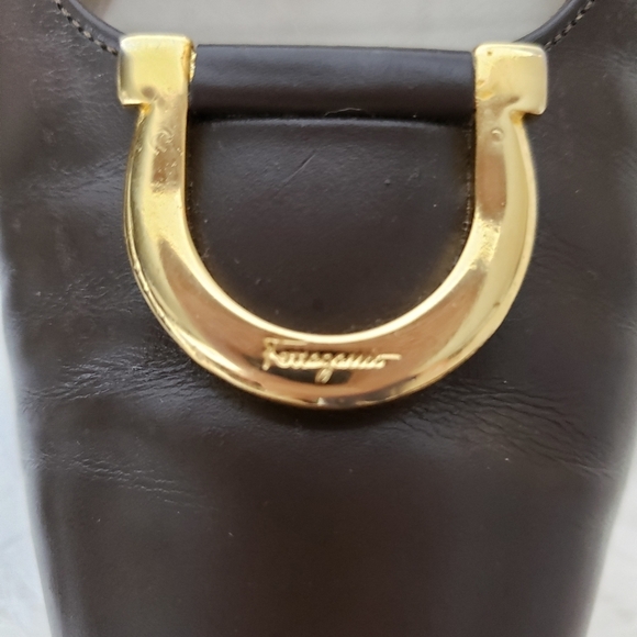 RARE Vintage Salvatore Ferragamo Couture Gancini Shoes Heels Low Walking Comfort - Picture 10 of 16